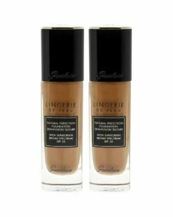 Guerlain 1oz Lingerie De Peau Natural Perfection Foundation SPF 20 W/Sunscreen - 05N Fonce Deep Women Face & Eye Makeup