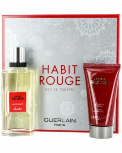 Guerlain Men's Habit Rouge 2pc Gift Set Cologne & Aftershave