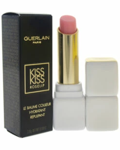 Guerlain 0.09oz Morning Rose KissKiss Roselip Hydrating & Plumping Tinted Lip Balm Women Lip & Cheek Makeup
