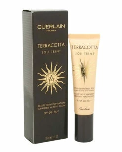 Guerlain 1oz Medium Terracotta Joli Teint Beautifying Foundation Women Face & Eye Makeup