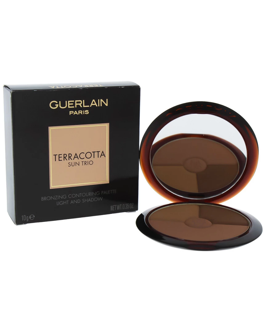 Guerlain 0.35oz Deep Terracotta Sun Trio Bronzing Contour Palette Women Face & Eye Makeup 3 Guerlain 0.35oz Deep Terracotta Sun Trio Bronzing Contour Palette Women Face & Eye Makeup