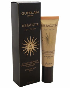 Guerlain Women's 1oz Medium Terracotta Joli Teint Beautifying Foundation Face & Eye Makeup